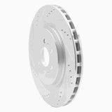 Dynamic Friction 2004-2011 Cadillac STS Rear Left Drilled & Slotted Silver Brake Rotor by Dynamic Friction Company 631-46016L