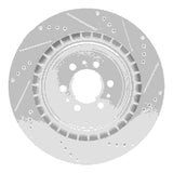 Dynamic Friction 2004-2011 Cadillac STS Rear Left Drilled & Slotted Silver Brake Rotor by Dynamic Friction Company 631-46016L