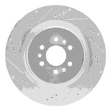 Dynamic Friction 2004-2011 Cadillac STS Rear Left Drilled & Slotted Silver Brake Rotor by Dynamic Friction Company 631-46016L