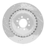 Dynamic Friction 2004-2011 Cadillac STS Rear Right Drilled & Slotted Silver Brake Rotor by Dynamic Friction Company 631-46016R