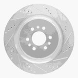 Dynamic Friction 2004-2011 Cadillac STS Rear Right Drilled & Slotted Silver Brake Rotor by Dynamic Friction Company 631-46016R