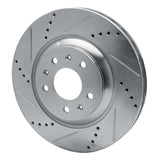 Dynamic Friction 2004-2008 Cadillac STS Front Left Drilled & Slotted Silver Brake Rotor by Dynamic Friction Company 631-46017L