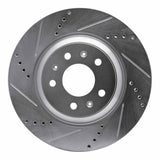 Dynamic Friction 2004-2008 Cadillac STS Front Left Drilled & Slotted Silver Brake Rotor by Dynamic Friction Company 631-46017L