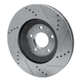 Dynamic Friction 2004-2008 Cadillac STS Front Left Drilled & Slotted Silver Brake Rotor by Dynamic Friction Company 631-46017L