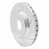 Dynamic Friction 2004-2008 Cadillac CTS Front Right Drilled & Slotted Silver Brake Rotor by Dynamic Friction Company 631-46017R