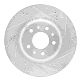 Dynamic Friction 2004-2008 Cadillac CTS Front Right Drilled & Slotted Silver Brake Rotor by Dynamic Friction Company 631-46017R
