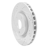 Dynamic Friction 2005-2013 Cadillac XLR Front Left Drilled & Slotted Silver Brake Rotor by Dynamic Friction Company 631-46018L