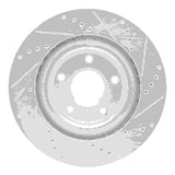 Dynamic Friction 2005-2013 Cadillac XLR Front Left Drilled & Slotted Silver Brake Rotor by Dynamic Friction Company 631-46018L