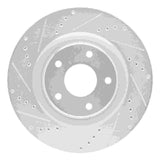 Dynamic Friction 2005-2013 Cadillac XLR Front Left Drilled & Slotted Silver Brake Rotor by Dynamic Friction Company 631-46018L