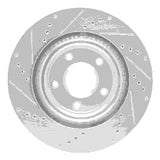 Dynamic Friction 2005-2013 Cadillac XLR Front Right Drilled & Slotted Silver Brake Rotor by Dynamic Friction Company 631-46018R