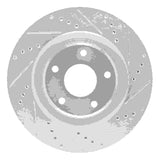 Dynamic Friction 2005-2013 Cadillac XLR Front Right Drilled & Slotted Silver Brake Rotor by Dynamic Friction Company 631-46018R