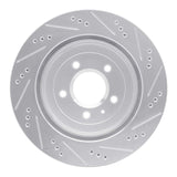 Dynamic Friction 2005-2011 Cadillac STS Rear Left Drilled & Slotted Silver Brake Rotor by Dynamic Friction Company 631-46020L