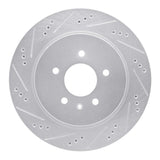 Dynamic Friction 2005-2011 Cadillac STS Rear Left Drilled & Slotted Silver Brake Rotor by Dynamic Friction Company 631-46020L