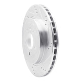Dynamic Friction 2005-2011 Cadillac CTS Rear Right Drilled & Slotted Silver Brake Rotor by Dynamic Friction Company 631-46020R