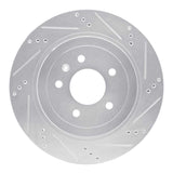 Dynamic Friction 2005-2011 Cadillac CTS Rear Right Drilled & Slotted Silver Brake Rotor by Dynamic Friction Company 631-46020R
