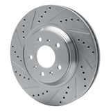 Dynamic Friction 2006-2016 Buick Allure Front Left Drilled & Slotted Silver Brake Rotor by Dynamic Friction Company 631-46022L