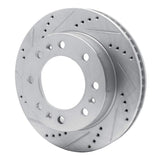 Dynamic Friction 2006-2011 Cadillac DTS Front Left Drilled & Slotted Silver Brake Rotor by Dynamic Friction Company 631-46023L
