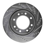 Dynamic Friction 2006-2011 Cadillac DTS Front Left Drilled & Slotted Silver Brake Rotor by Dynamic Friction Company 631-46023L