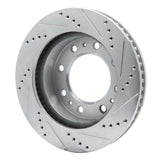 Dynamic Friction 2006-2011 Cadillac DTS Front Left Drilled & Slotted Silver Brake Rotor by Dynamic Friction Company 631-46023L