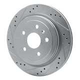 Dynamic Friction 2008-2019 Cadillac CTS Rear Left Drilled & Slotted Silver Brake Rotor by Dynamic Friction Company 631-46024L