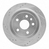 Dynamic Friction 2008-2019 Cadillac CTS Rear Left Drilled & Slotted Silver Brake Rotor by Dynamic Friction Company 631-46024L