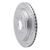 Dynamic Friction 2008-2019 Cadillac CTS Rear Right Drilled & Slotted Silver Brake Rotor by Dynamic Friction Company 631-46024R