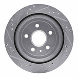 Dynamic Friction 2008-2019 Cadillac CTS Rear Right Drilled & Slotted Silver Brake Rotor by Dynamic Friction Company 631-46024R