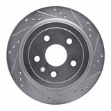 Dynamic Friction 2008-2019 Cadillac CTS Rear Right Drilled & Slotted Silver Brake Rotor by Dynamic Friction Company 631-46024R
