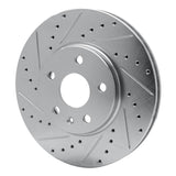 Dynamic Friction 2008-2014 Cadillac CTS Front Left Drilled & Slotted Silver Brake Rotor by Dynamic Friction Company 631-46025L