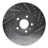 Dynamic Friction 2008-2014 Cadillac CTS Front Left Drilled & Slotted Silver Brake Rotor by Dynamic Friction Company 631-46025L