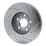 Dynamic Friction 2008-2014 Cadillac CTS Front Left Drilled & Slotted Silver Brake Rotor by Dynamic Friction Company 631-46025L