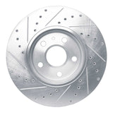 Dynamic Friction 2008-2014 Cadillac CTS Front Right Drilled & Slotted Silver Brake Rotor by Dynamic Friction Company 631-46025R