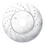Dynamic Friction 2008-2014 Cadillac CTS Front Right Drilled & Slotted Silver Brake Rotor by Dynamic Friction Company 631-46025R