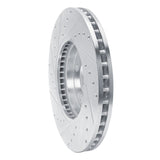 Dynamic Friction 2008-2014 Cadillac CTS Front Right Drilled & Slotted Silver Brake Rotor by Dynamic Friction Company 631-46025R