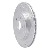Dynamic Friction 2008-2014 Cadillac CTS Rear Right Drilled & Slotted Silver Brake Rotor by Dynamic Friction Company 631-46026R