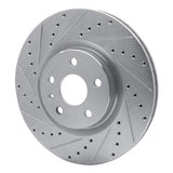 Dynamic Friction 2008-2017 Cadillac CTS Front Left Drilled & Slotted Silver Brake Rotor by Dynamic Friction Company 631-46027L
