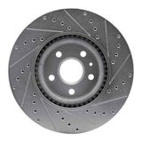 Dynamic Friction 2008-2017 Cadillac CTS Front Left Drilled & Slotted Silver Brake Rotor by Dynamic Friction Company 631-46027L