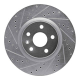 Dynamic Friction 2008-2017 Cadillac CTS Front Left Drilled & Slotted Silver Brake Rotor by Dynamic Friction Company 631-46027L