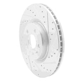 Dynamic Friction 2008-2017 Cadillac CTS Front Right Drilled & Slotted Silver Brake Rotor by Dynamic Friction Company 631-46027R