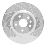 Dynamic Friction 2008-2017 Cadillac CTS Front Right Drilled & Slotted Silver Brake Rotor by Dynamic Friction Company 631-46027R
