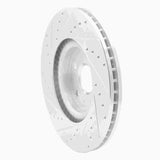 Dynamic Friction 2008-2017 Cadillac CTS Front Right Drilled & Slotted Silver Brake Rotor by Dynamic Friction Company 631-46027R