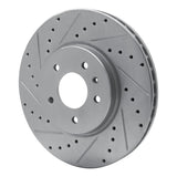 Dynamic Friction 2009-2011 Cadillac STS Front Left Drilled & Slotted Silver Brake Rotor by Dynamic Friction Company 631-46028L