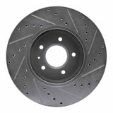 Dynamic Friction 2009-2011 Cadillac STS Front Left Drilled & Slotted Silver Brake Rotor by Dynamic Friction Company 631-46028L
