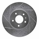 Dynamic Friction 2009-2011 Cadillac STS Front Left Drilled & Slotted Silver Brake Rotor by Dynamic Friction Company 631-46028L