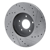 Dynamic Friction 2009-2011 Cadillac STS Front Left Drilled & Slotted Silver Brake Rotor by Dynamic Friction Company 631-46028L