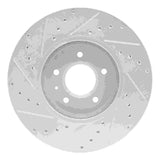 Dynamic Friction 2009-2011 Cadillac STS Front Right Drilled & Slotted Silver Brake Rotor by Dynamic Friction Company 631-46028R