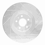 Dynamic Friction 2009-2015 Cadillac CTS Front Left Drilled & Slotted Silver Brake Rotor by Dynamic Friction Company 631-46029L