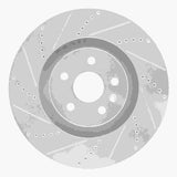 Dynamic Friction 2009-2015 Cadillac CTS Front Left Drilled & Slotted Silver Brake Rotor by Dynamic Friction Company 631-46029L