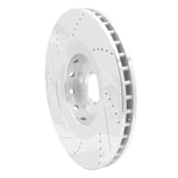 Dynamic Friction 2009-2015 Cadillac CTS Front Right Drilled & Slotted Silver Brake Rotor by Dynamic Friction Company 631-46029R