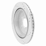 Dynamic Friction 2013-2019 Cadillac ATS Rear Left Drilled & Slotted Silver Brake Rotor by Dynamic Friction Company 631-46032L